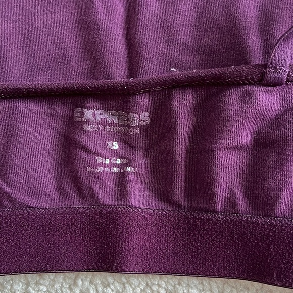 Express Plum Cami. Size XS. Fully lined shelf area. Adjustable straps. - Picture 6 of 6